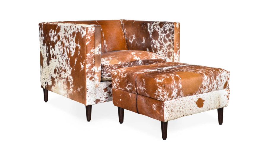 Amelia Hair on Hide Chair Brown and White Speckled HOH by COCOCO Home