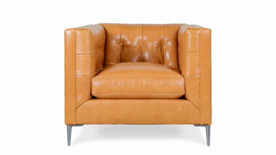 Arden Leather Chair 37 x 35 Dakota Modern Saddle 1 1