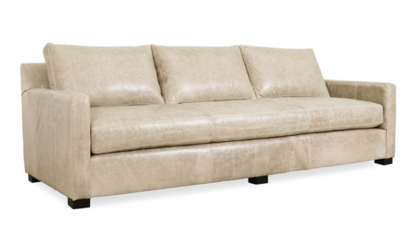 Brevard Leather Sofa 98 x 38 Brompton Smoke Milled by COCOCO Home