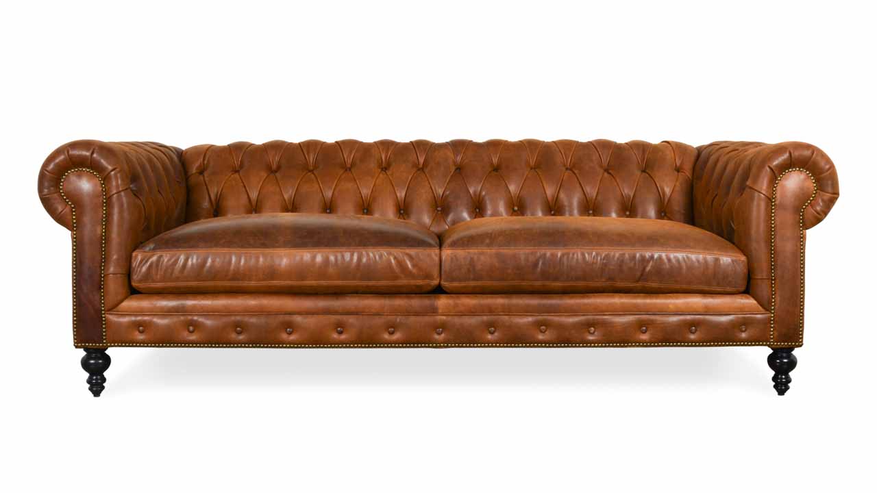 Classic Chesterfield Leather Sofa, Classic Leather Sectional