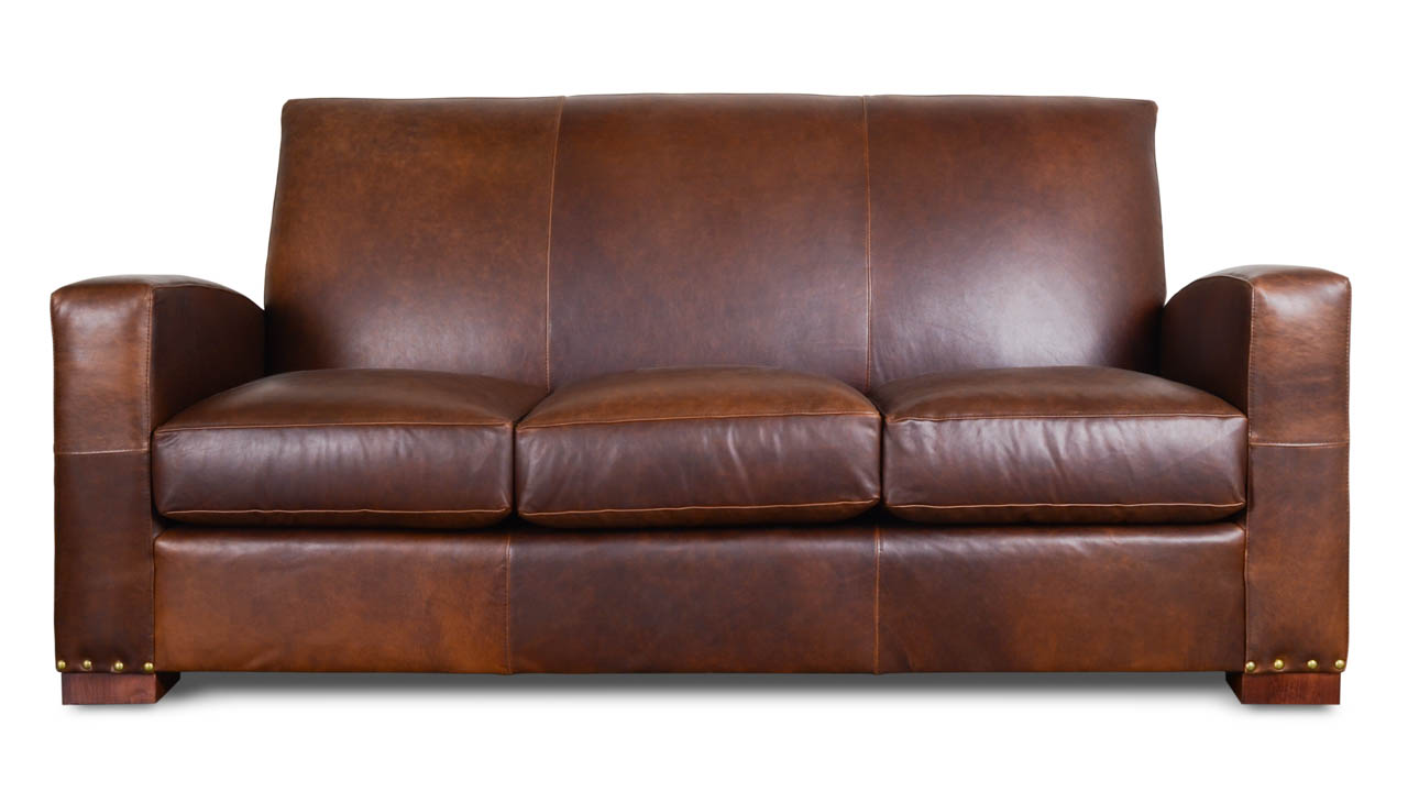Davidson Leather Sofa 80 Berkshire Bourbon