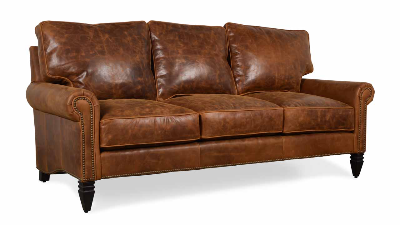 Dilworth Leather Sofa 80 x 38 Biltmore Sycamore