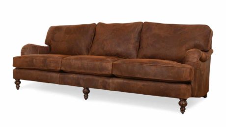 COCOCO Home | English Arm Pillow Back Leather Sofa - Made in USA