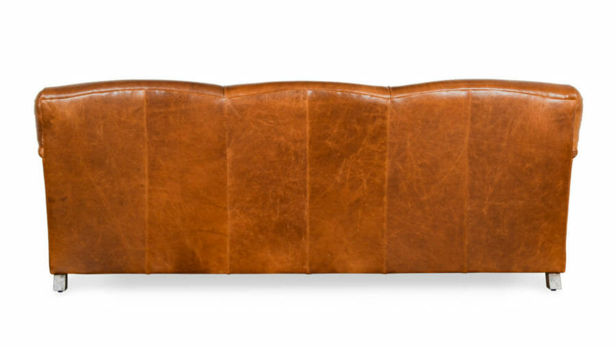 English Arm Tight Back Leather Sofa 88 x 40 Mont Blanc Caramel 4 1