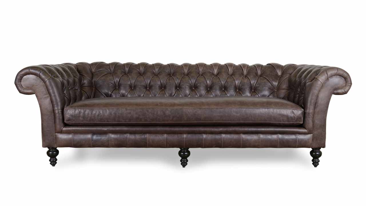 English Chesterfield Leather Sofa 99 Berkshire Anthracite