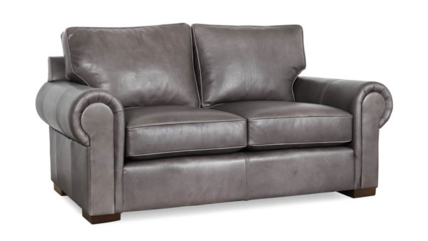 Lexington Leather Loveseat 70 x 40 Harness Charcoal Grey by COCOCO Home