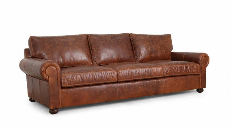 Lexington Leather Sofa 108 x 42 Bristol Cuero