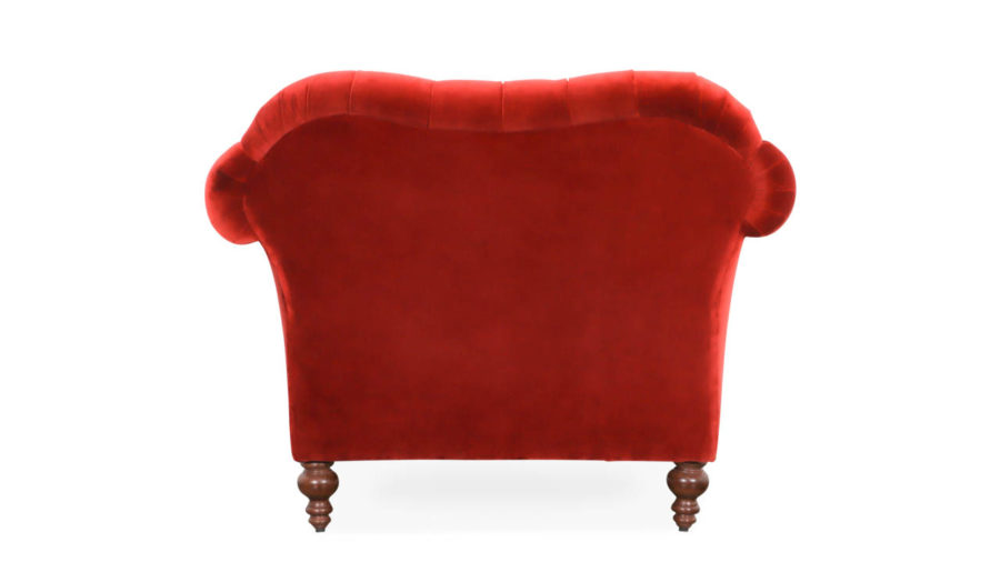 Lillington Chesterfield Fabric Chair 50 x 40 Cannes Cayenne by COCOCO Home