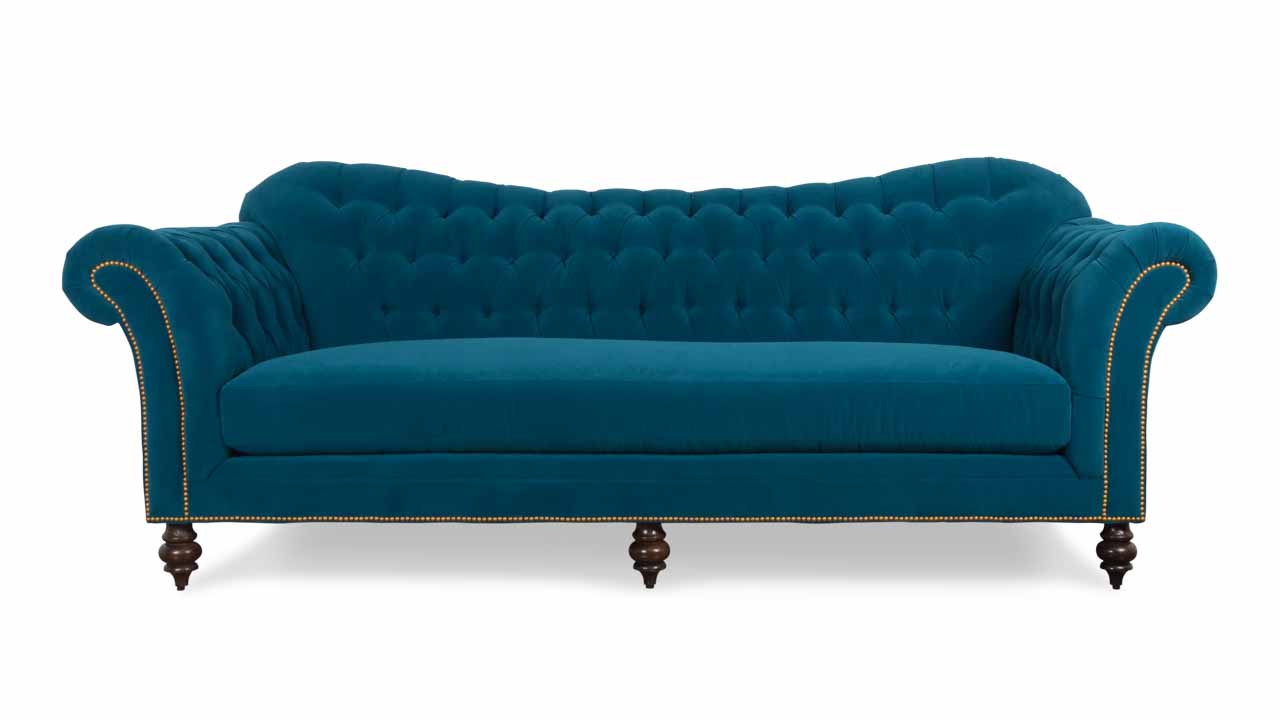 Lillington Chesterfield Fabric Sofa 102 x 40 Henry Admiral