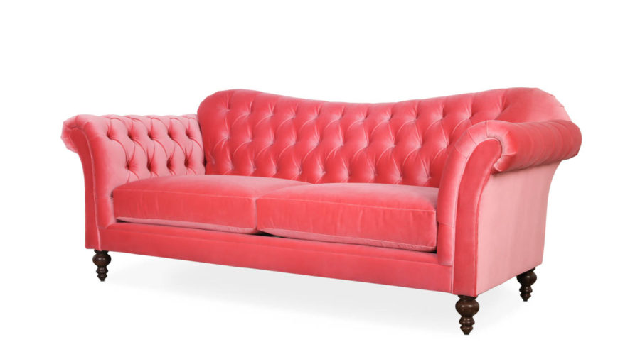 Lillington Chesterfield Fabric Sofa 91 x 40 Como Romance by COCOCO Home