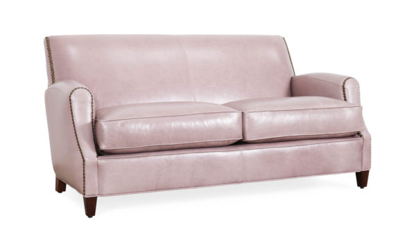Metro Leather Loveseat 64 x 36 Mont Blanc Opal by COCOCO Home
