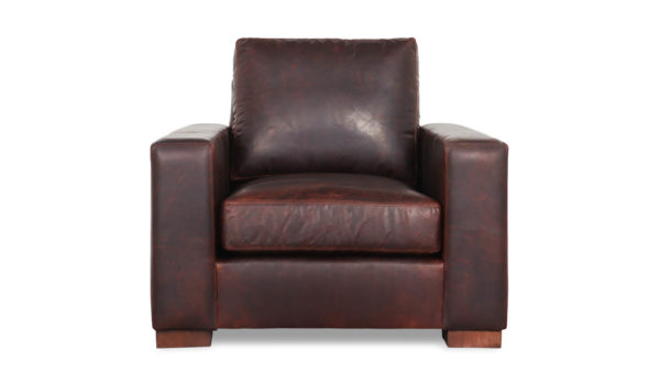 Monroe Leather Chair 39 x 42 Telluride Brown by COCOCO Home