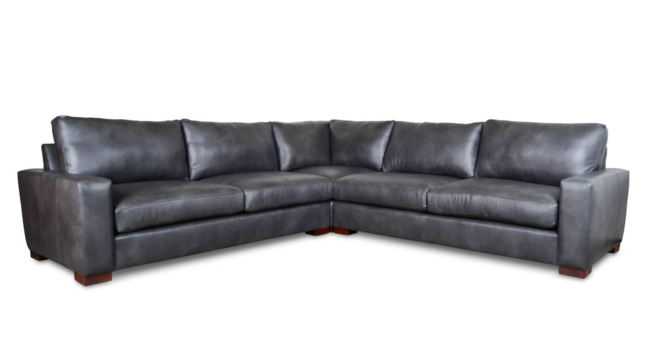 Monroe Square Corner Leather Sectional