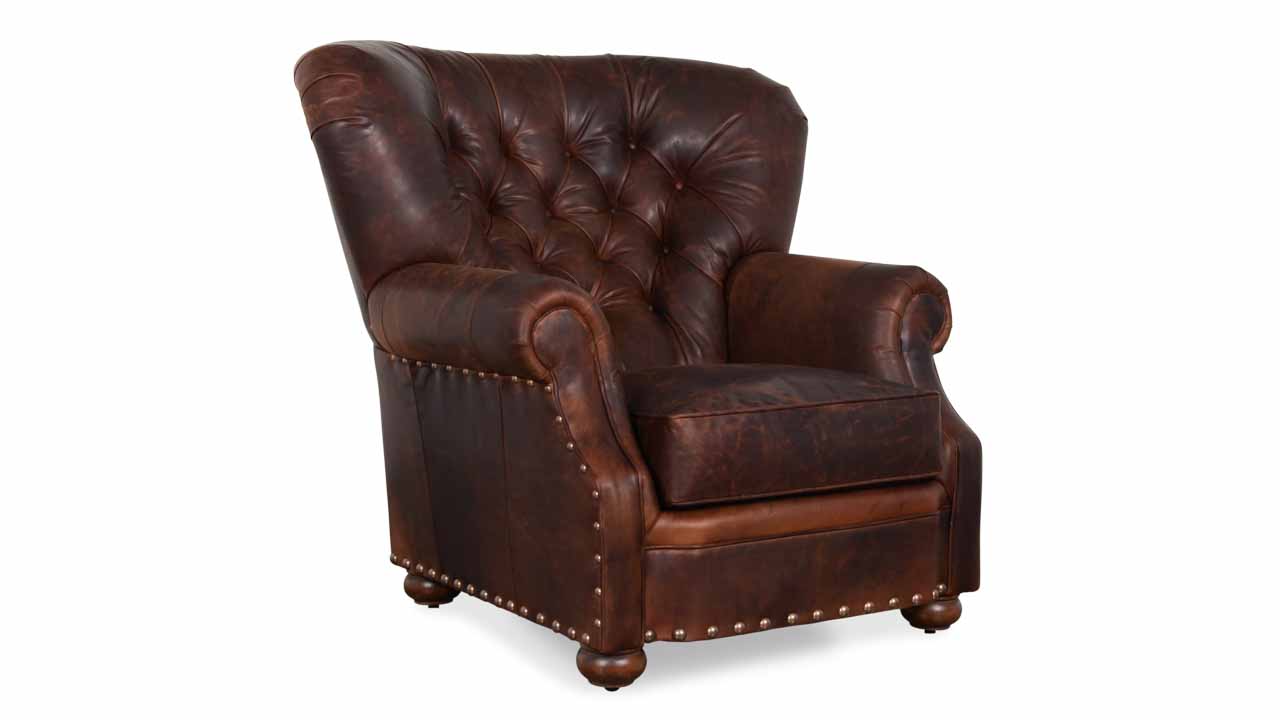 Winston Leather Chair Old Attic Brown