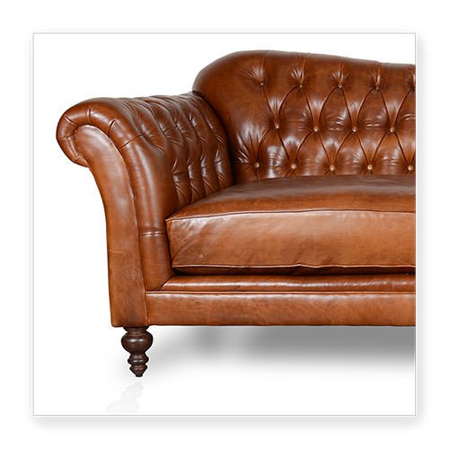 COCOCO Custom Chesterfield Leather Tufted Sofas - Made in USA