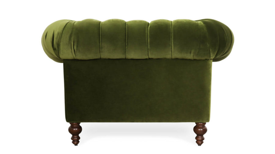 Biltmore Chesterfield Fabric Chair 52 x 40 Como Jade 4 1