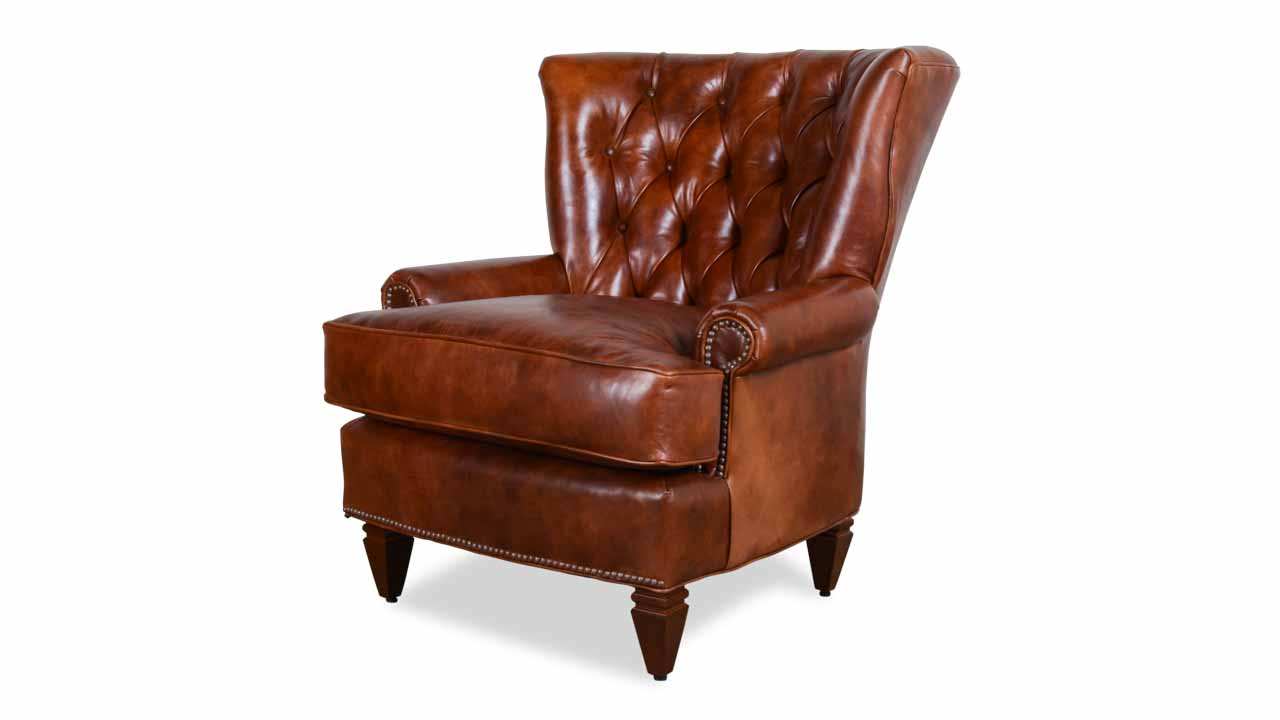 Blanton Leather Chair Cambridge Pecan