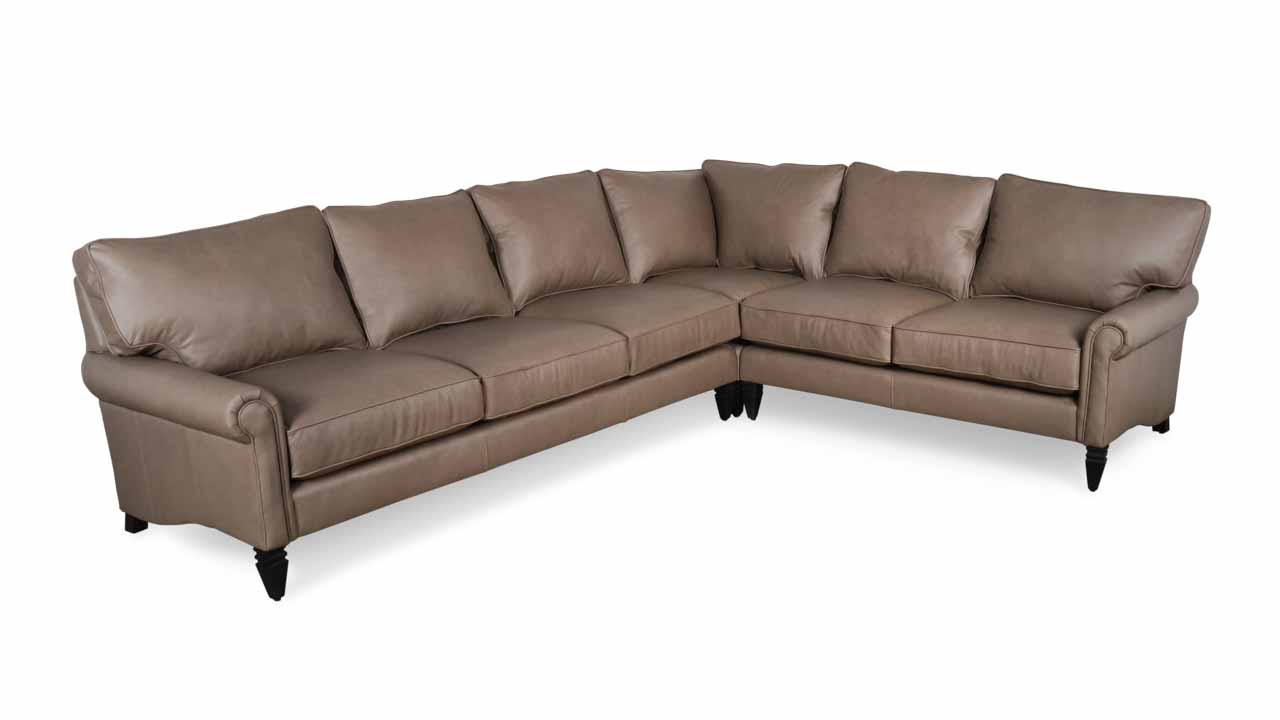 Dilworth Square L Leather Sectional 126 x 99 x 38 Rangers Mushroom
