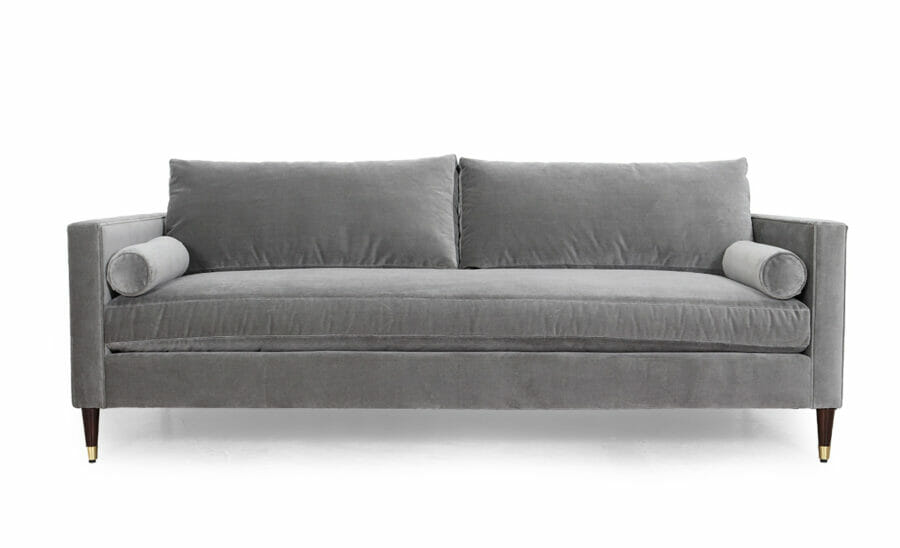 Madison Sofa Bench Cushion 89 x 40 Fabric JBM Como Grey Cloud Legs MCM 1000 Walnut PO 11224