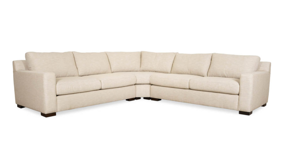 Durham Radius Corner Fabric Sectional 124 x 124 x 42 Garwood Chai by COCOCO Home