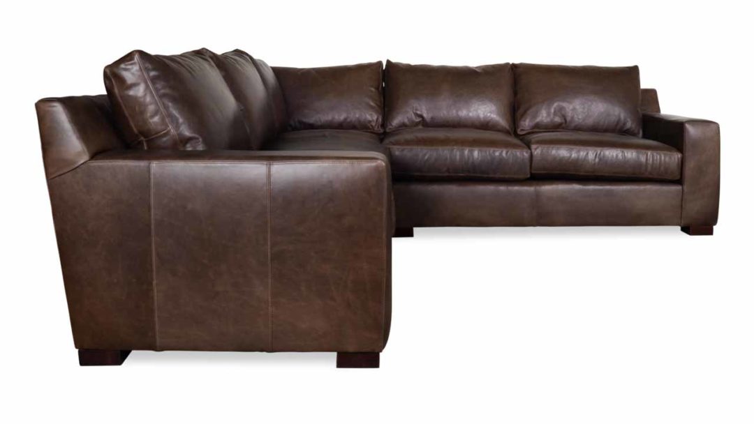 Durham Modern Square Leather Corner Sofa | COCOCO Home