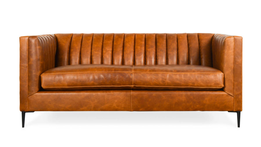 Clark Leather Loveseat 72 x 35 Brentwood Cuero by COCOCO Home