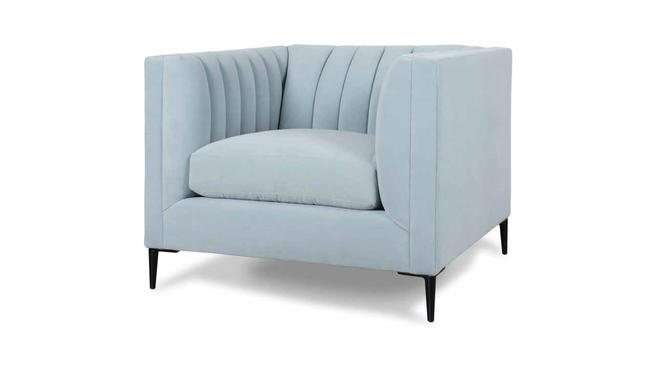 Clark Narrow Tuft Fabric Chair