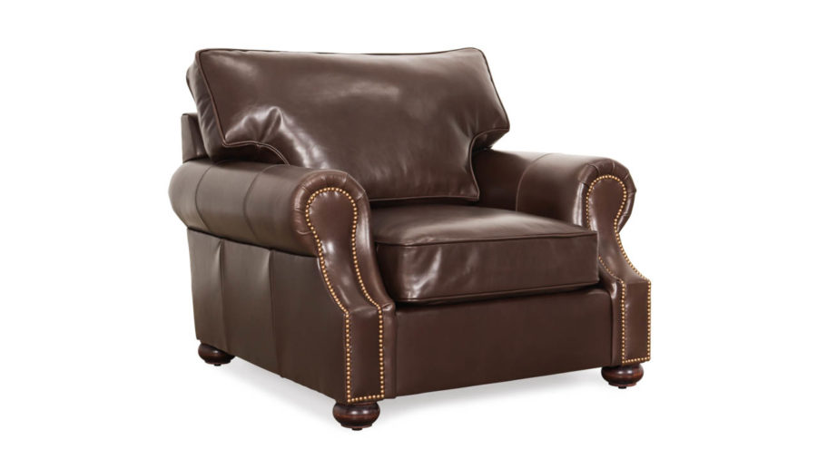 Jackson Leather Chair 44 x 42 Doral Truffle by COCOCO Home