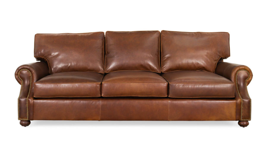 Jackson Leather Sofa 103 x 48 Berkshire Bourbon by COCOCO Home