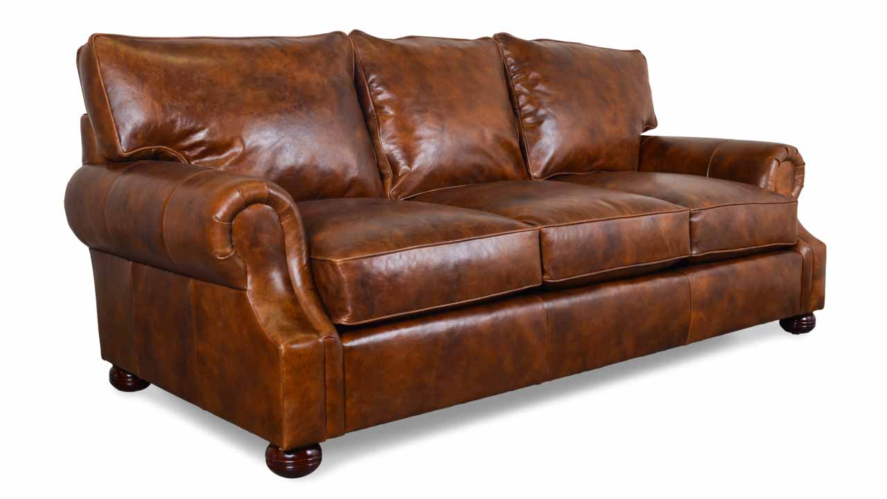 Jackson Leather Sofa 93 Cambridge Pecan