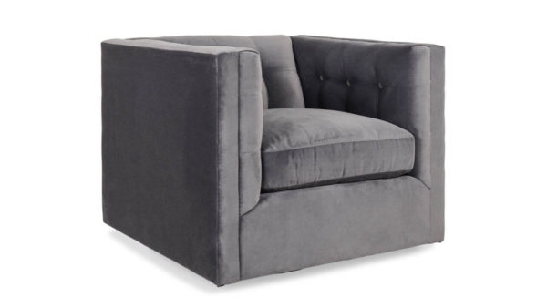 Arden Fabric Swivel Chair 37 x 35 Porto Graphite 1 1 1