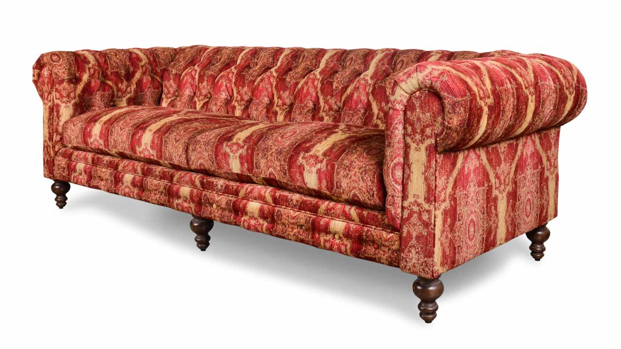Classic Chesterfield Fabric Sofa 91 Valdese