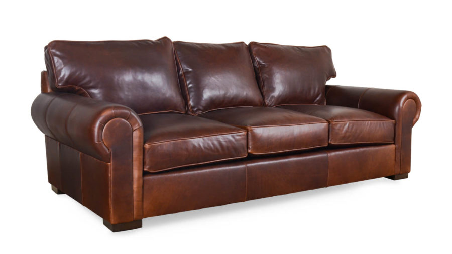 Lexington Leather Sleeper Sofa 94 x 42 Pure Molasses by COCOCO Home
