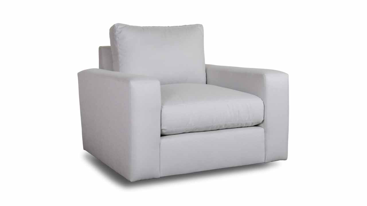 Monroe Fabric Swivel Chair 42 x 42 Sailcloth Seagull