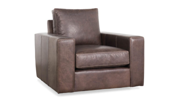 Cococo Home, Monroe Chair, Leather Swivel Chair, Contemporary Chair