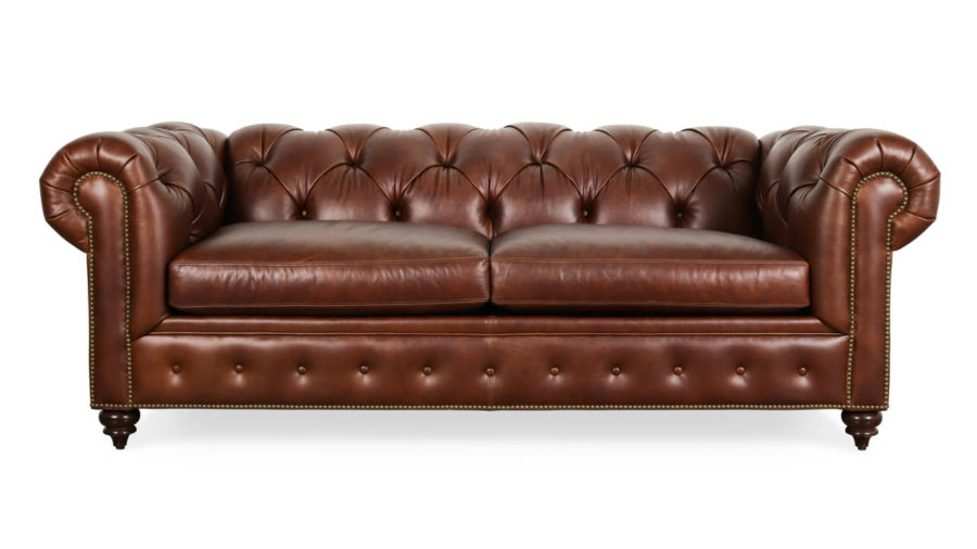 Soho Chesterfield Leather Sleeper Sofa 85 x 42 Florence Scorza