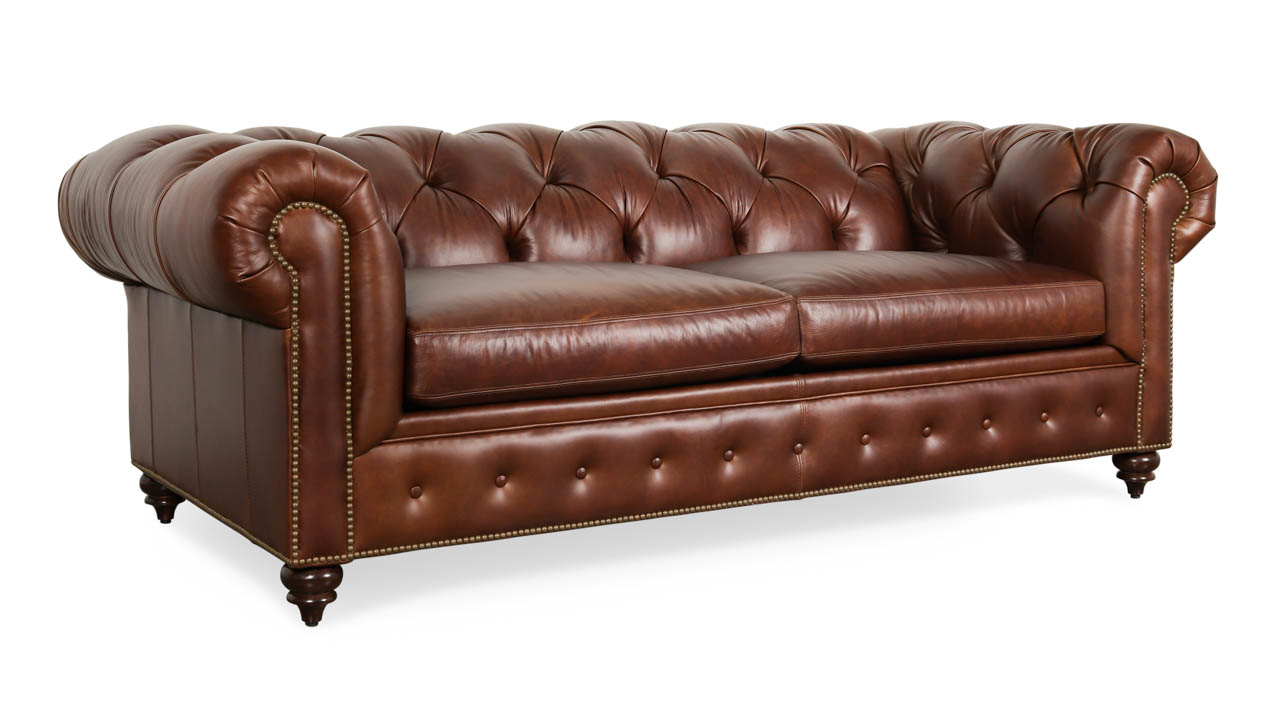 Custom Leather Sleeper Sofa, Brown Leather Couch Sleeper