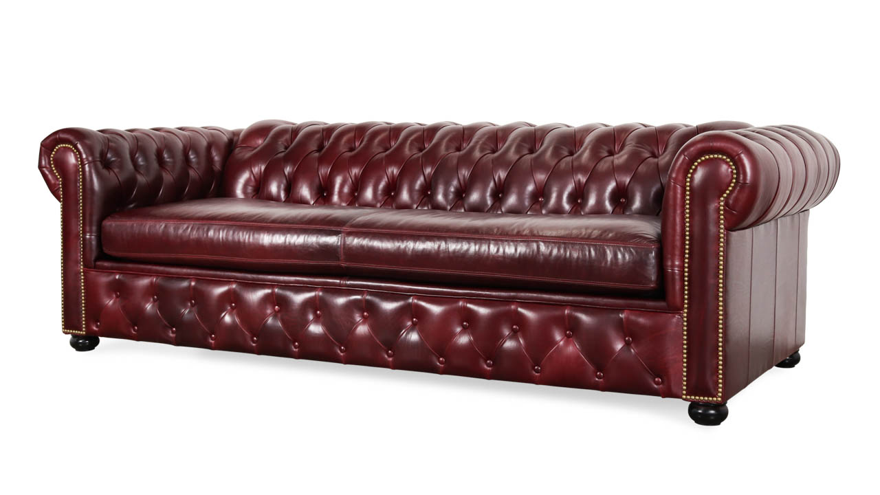 traditional chesterfield leather sofa
