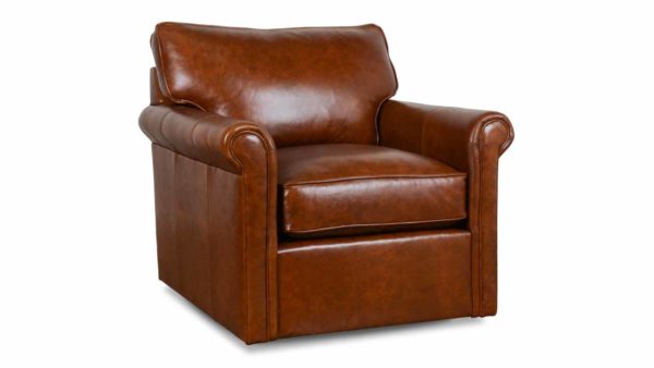 Studio Lexington Leather Swivel Chair 38 x 40 Bronx Sir Edmund by COCOCO Home
