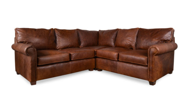 Studio Lexington Square Corner Leather Sectional Berkshire Tan by COCOCO Home