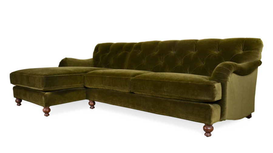 Eastover Single Chaise Fabric Sectional 111 Como Olive by COCOCO Home