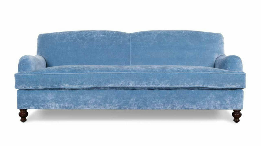 English Arm Tight Back Fabric Sleeper Sofa 88 x 42 Milan Glacier 4 1