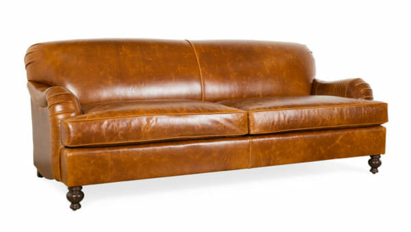 English Arm Tight Back Leather Sleeper Sofa 88 x 42 Sundance Cognac 1 1 1