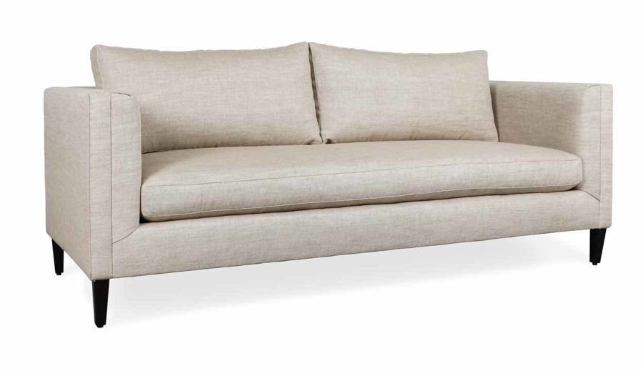 cococo home, Landis Fabric Sofa, Lulu Linen, mid century modern
