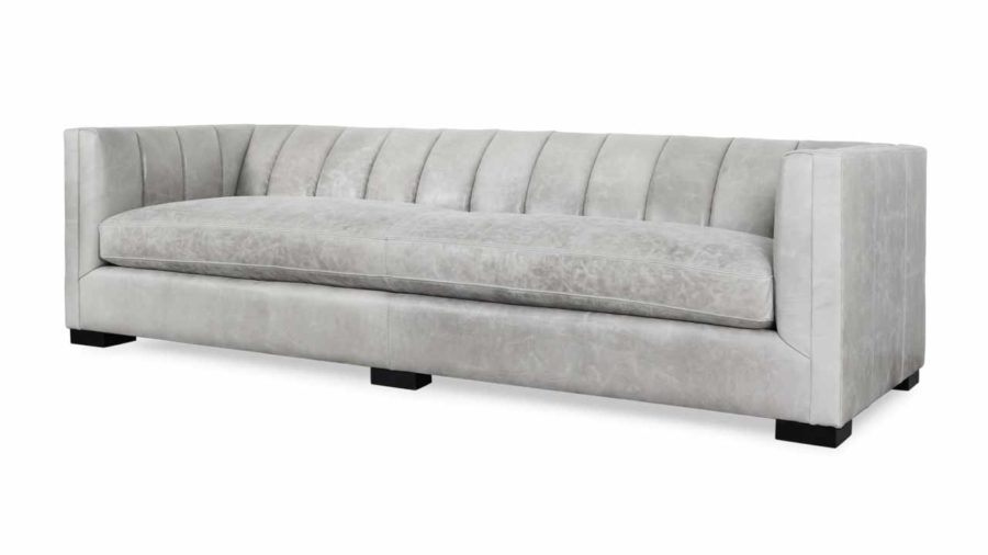 Vale Leather Sofa 100 x 38 Biltmore Fossil 2