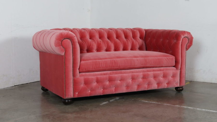 Cococo Home, JB Martin, Velvet Chesterfield, Como Coral