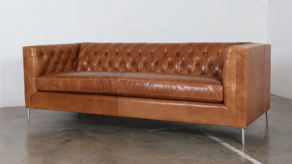 Moore and Giles, Cococo Home, Mont Blanc Syamore, Modern Sofa, Tufted Sofa, Leather Sofa