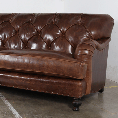 Eastover Leather Sofa 108 x 40 Cambridge Dark Rum 8758TN 3