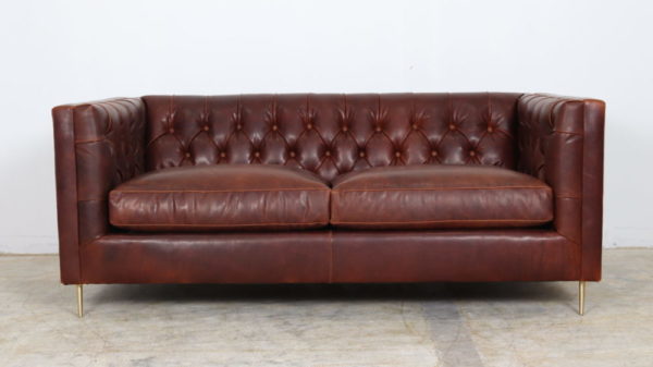 Moore and Giles, Cococo Home, Leather Love Seat, Modern Leather Love Seat, Brown Leather Sofa