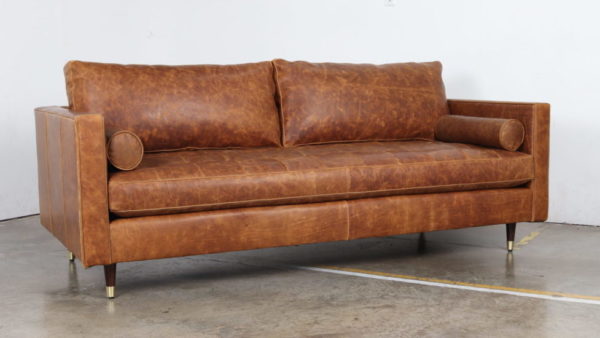 Moore and Giles, Cococo Home, Brentwood Tan, Leather Sofa, Contemporary Leather Sofa, Mid Century Modern